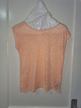 Forever 21 Peach Floral Lace Top Keyhole Back - Small Bundle 3 For $30